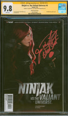 Ninjak vs. the Valiant Universe #4 9.8 CGC Signed & "Bloodshot" by JDF
