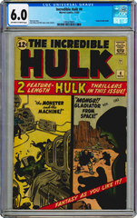 Incredible Hulk #4 6.0 CGC Origin of Hulk Retold