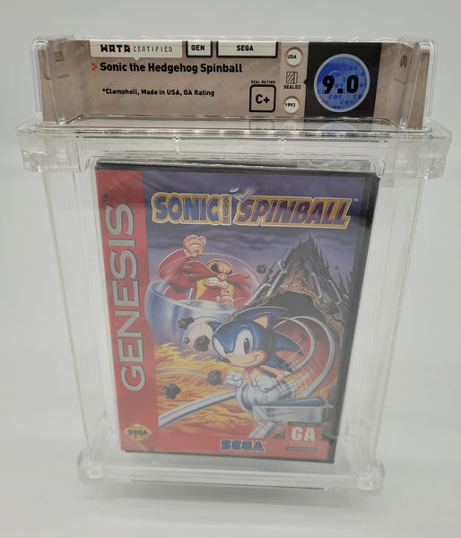Sonic The Hedgehog Spinball 9.0 Sega Genesis (WATA Certified) Sealed C+ Seal Rating